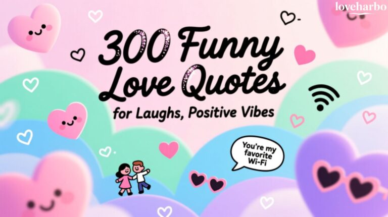 300 Funny Love Quotes for Laughs, Positive Vibes”