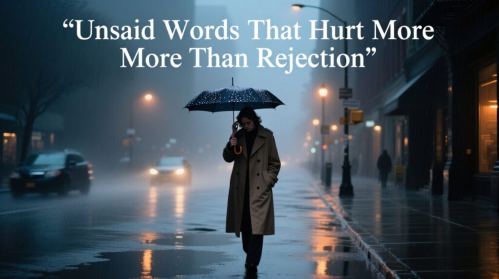 Unsaid Words That Hurt More Than Rejection