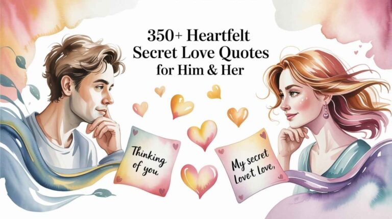 350+Heartfelt Secret Love Quotes for Him & Her