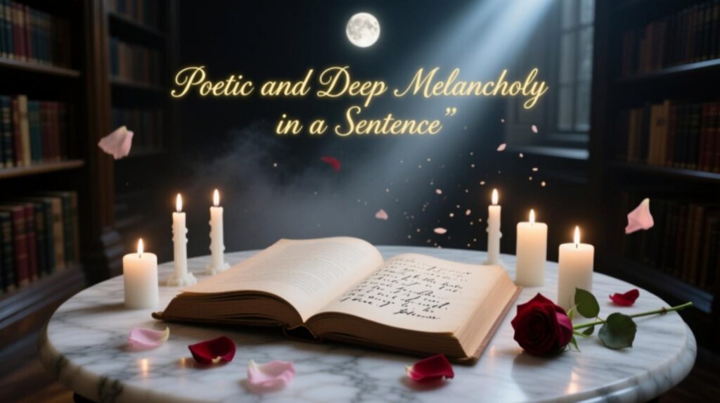 Poetic and Deep Melancholy in a Sentence