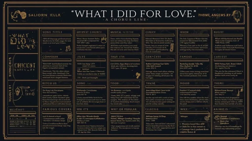 What i did for love song table