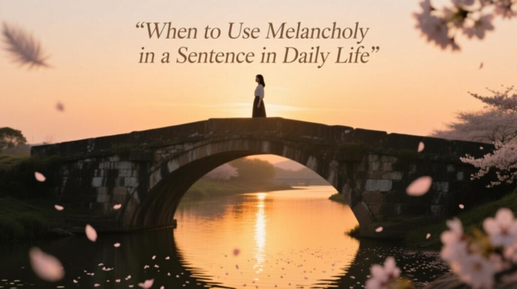 When to Use Melancholy in a Sentence in Daily Life