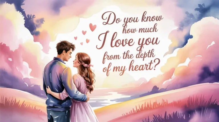 Do You Know How Much I Love You From the Depth of My Heart